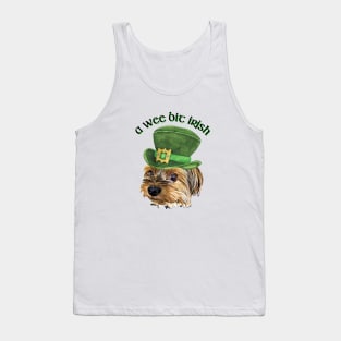 A  Wee Bit Irish Cute Yorkshire Terrier St Patrick's Day Tank Top